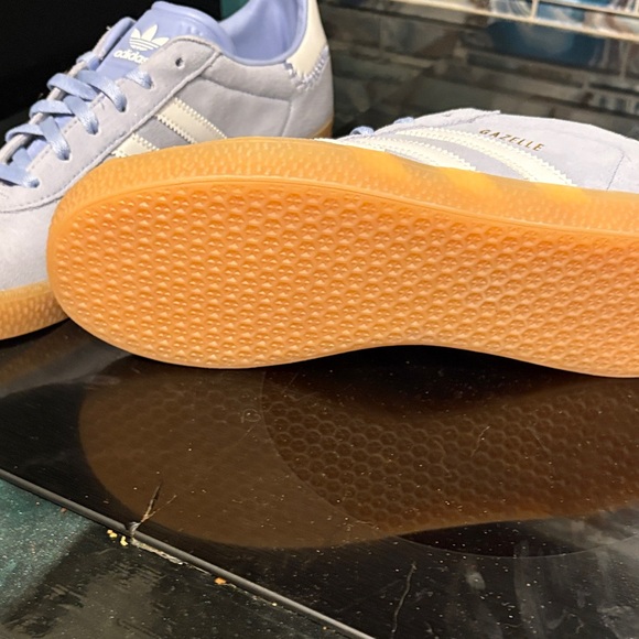 adidas Gazelle Suede Sneakers in Pale Blue and Gum - Picture 3 of 3